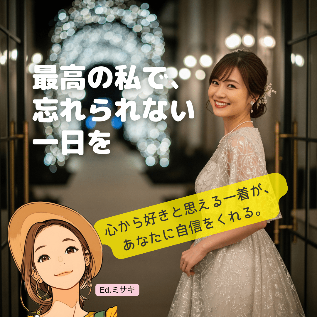 自信という最高のアクセサリーをまとって、忘れられない一日を