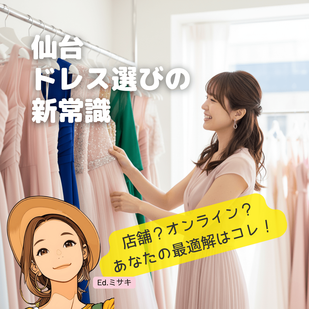 仙台レンタルドレス早見表|オンライン・店舗の選択肢を徹底比較